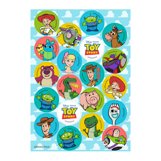 MINI DISCOS DE OBLEA DE TOY STORY REDONDOS DE 3,4CM