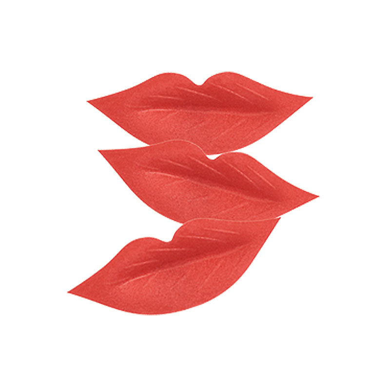 LABIOS COMESTIBLES DE OBLEA COLOR ROJO 5 CM