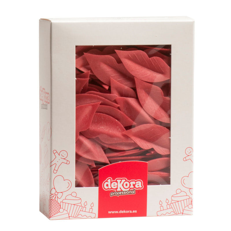 LABIOS COMESTIBLES DE OBLEA COLOR ROJO 5 CM