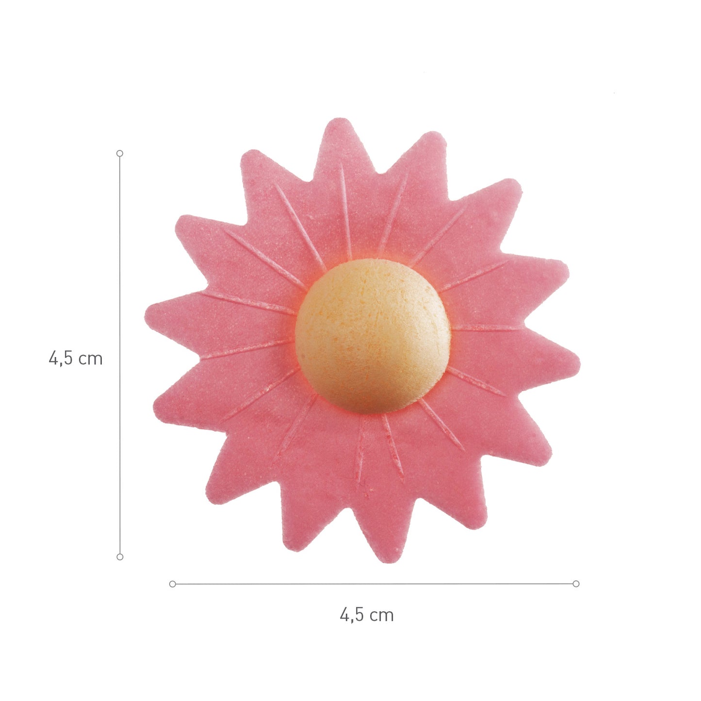 FLORES DE OBLEA COMESTIBLE MARGARITAS COLORES 4,5 CM x 100 UD