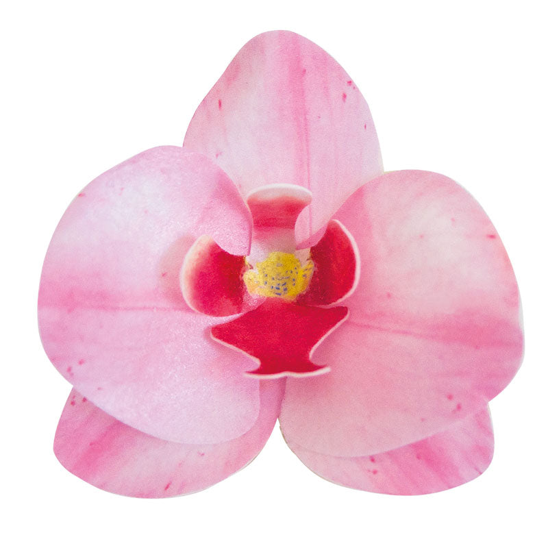 DECORACIÓN OBLEA COMESTIBLE 10 ORQUÍDEAS 8,5-7,5 CM