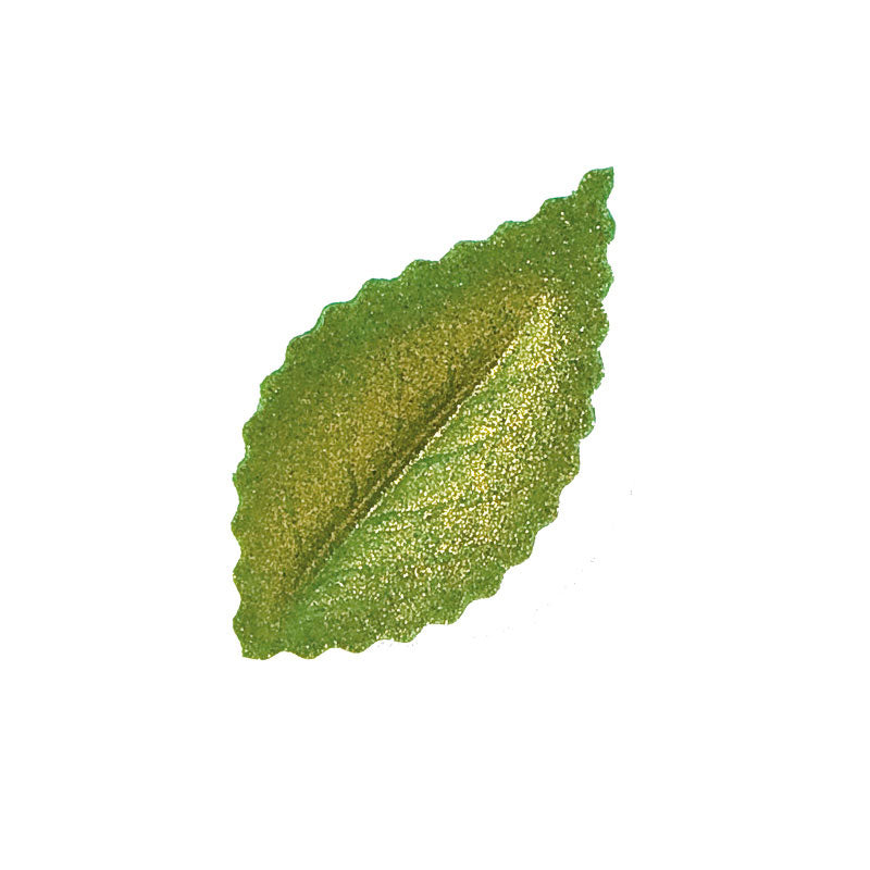 HOJAS DE OBLEA COMESTIBLES VERDE METALIZADA 4,2 CM 400 UD