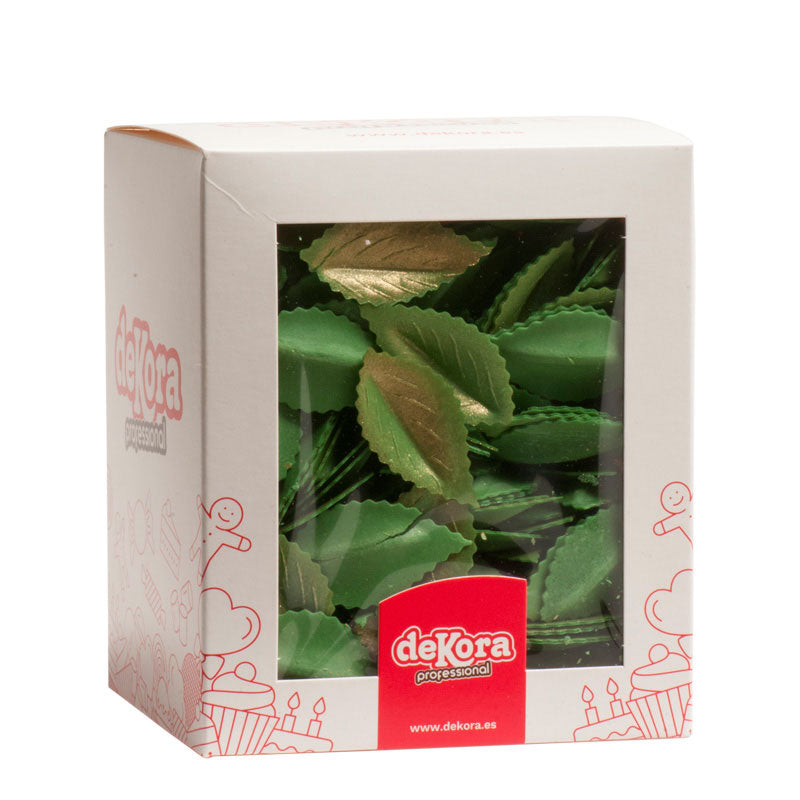 HOJAS DE OBLEA COMESTIBLES VERDE METALIZADA 4,2 CM 400 UD
