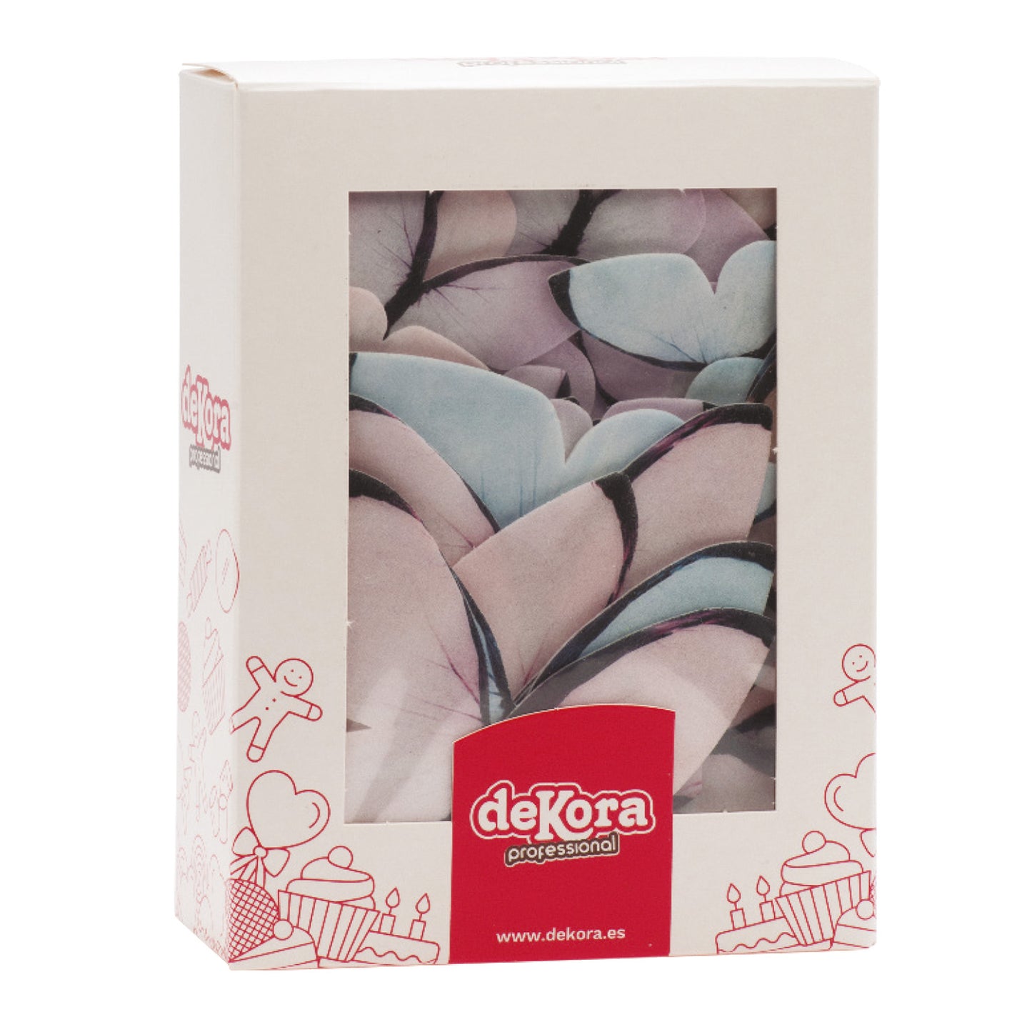MARIPOSAS DE OBLEA COMESTIBLE SURTIDAS COLOR PASTEL 3-6 CM