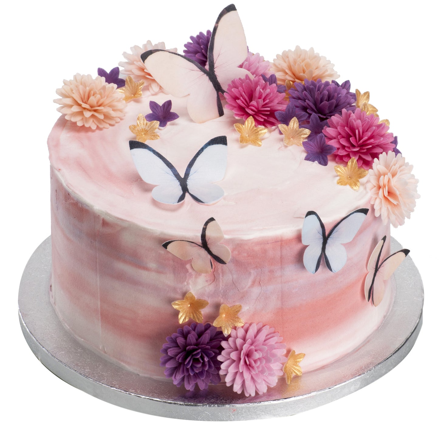MARIPOSAS DE OBLEA COMESTIBLE SURTIDAS COLOR PASTEL 3-6 CM