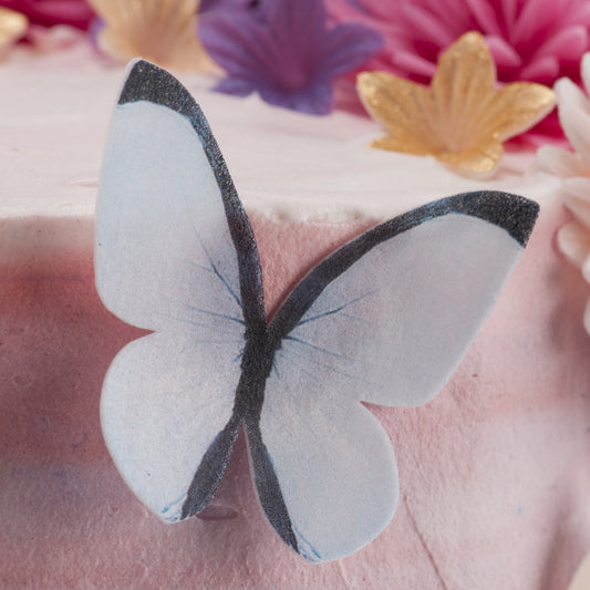 MARIPOSAS DE OBLEA COMESTIBLE SURTIDAS COLOR PASTEL 3-6 CM