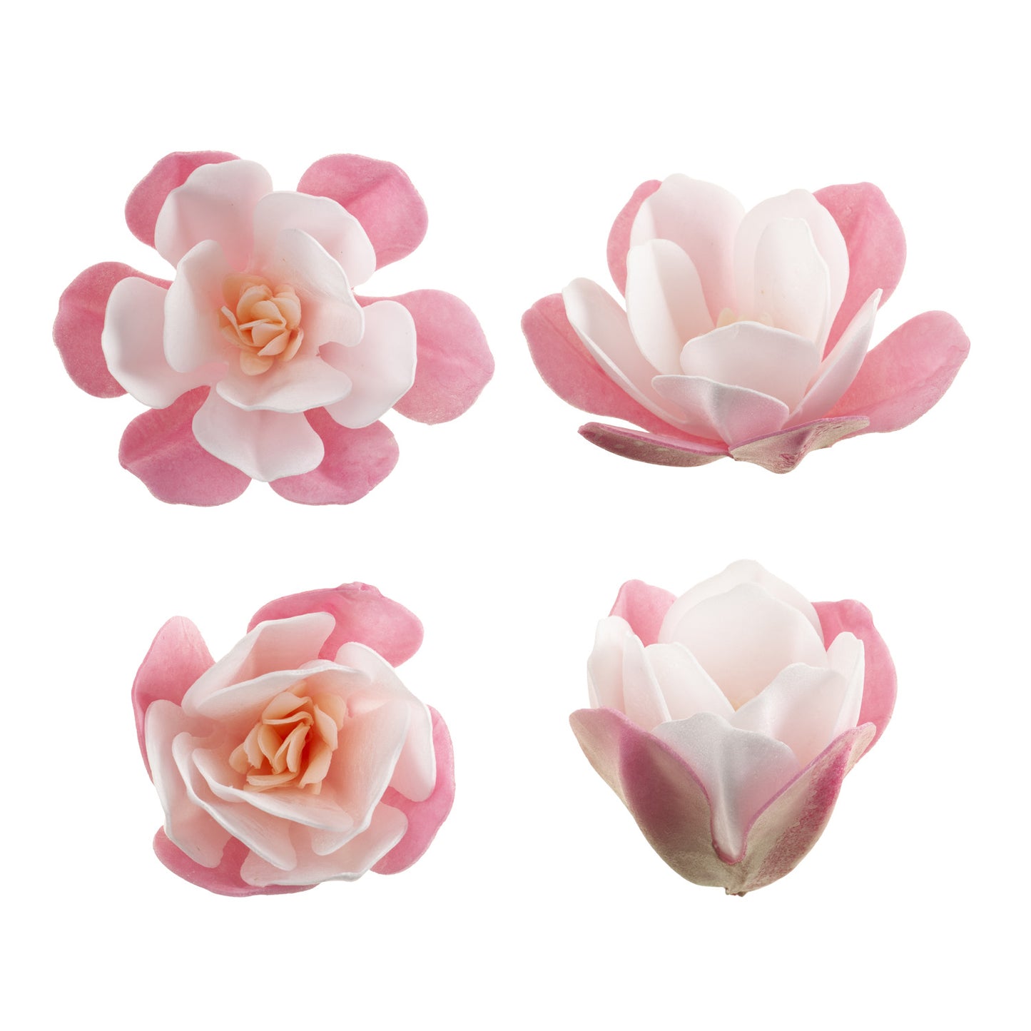 MAGNOLIAS DE OBLEA ROSA 5-7 CM 6 UD