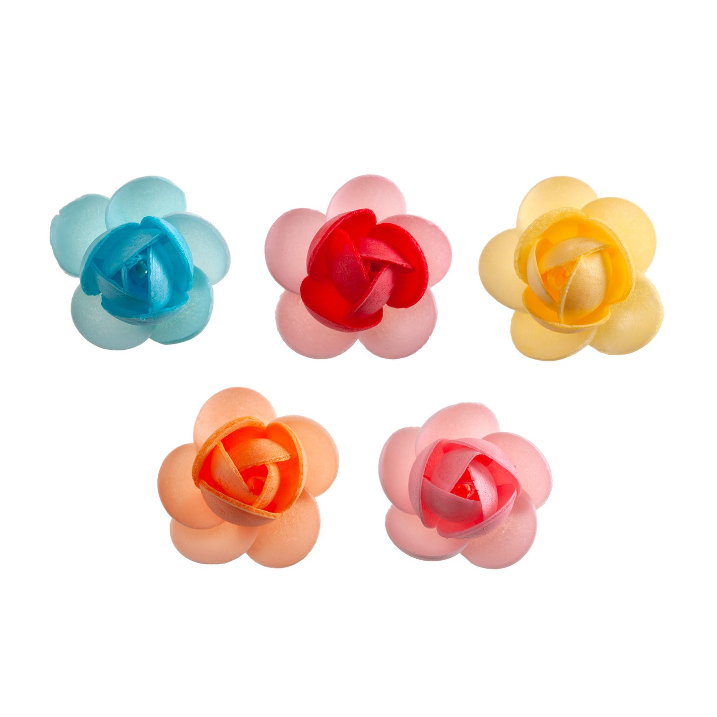 MINI FLORES DE OBLEA BICOLOR 3 CM 100 UD