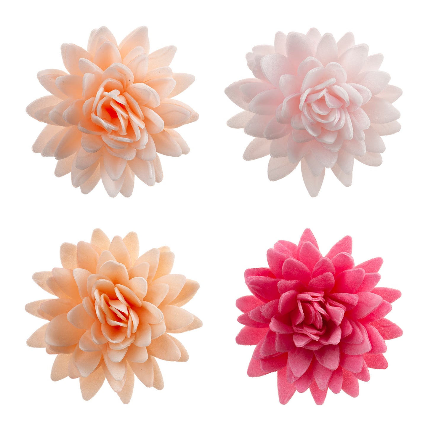 FLORES DE OBLEA COMESTIBLE DE COLORES 5,5 CM 18 UD