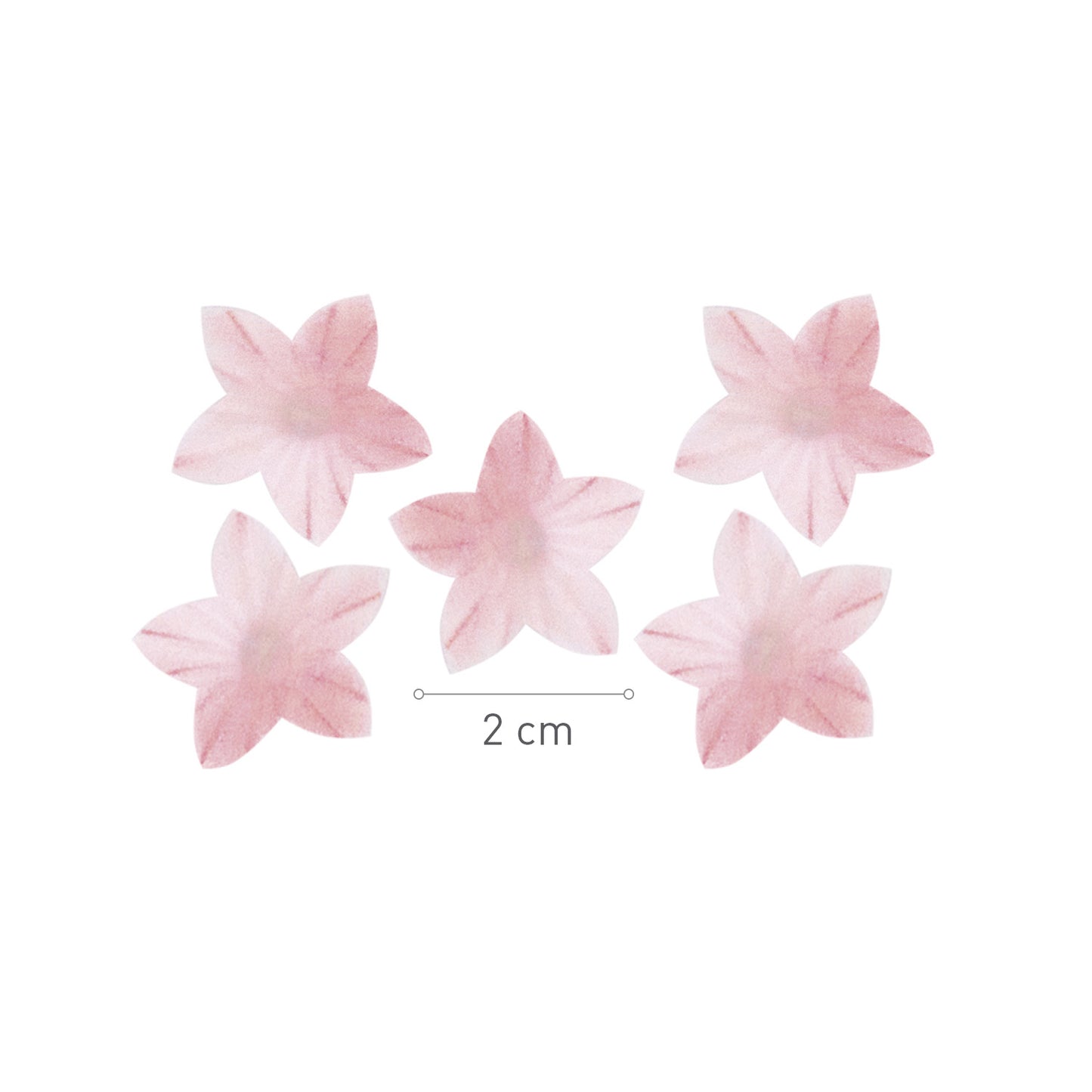 FLORES LILAS DE OBLEA COMESTIBLES 2 CM 400 UD