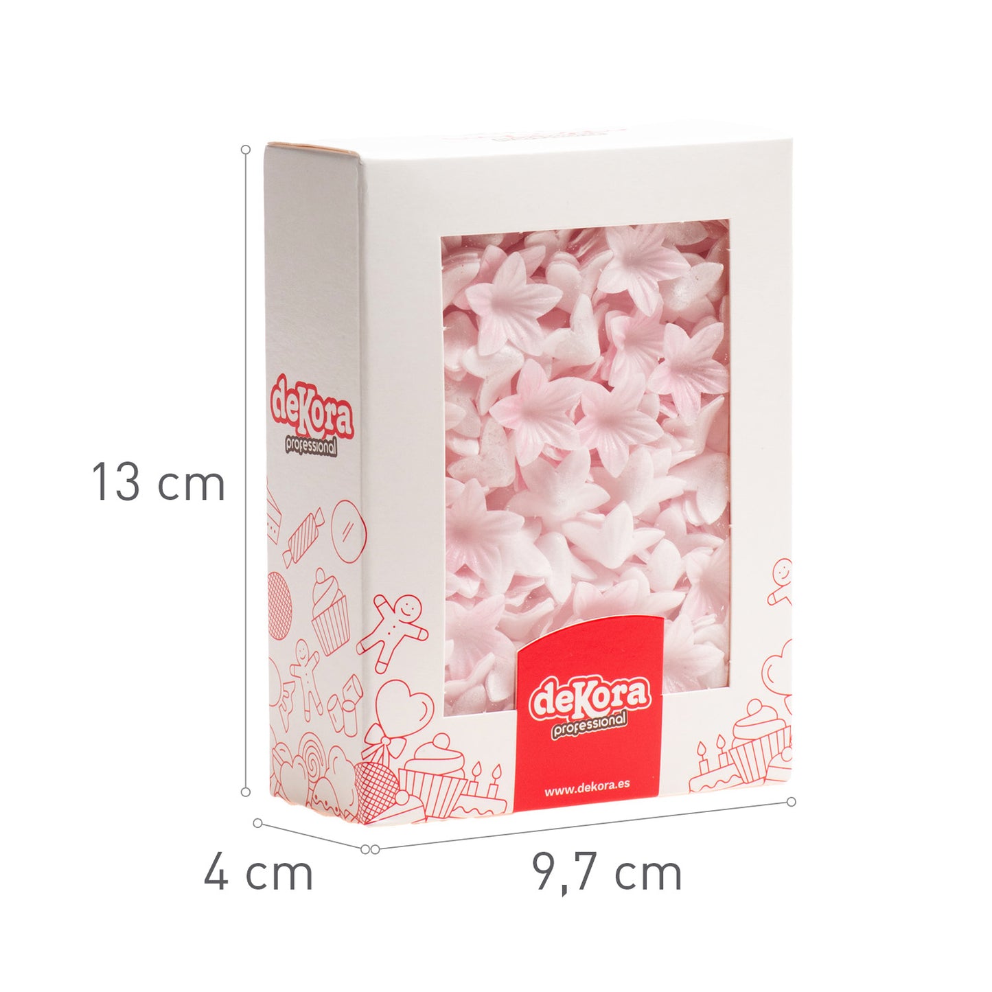 FLORES LILAS DE OBLEA COMESTIBLES 2 CM 400 UD
