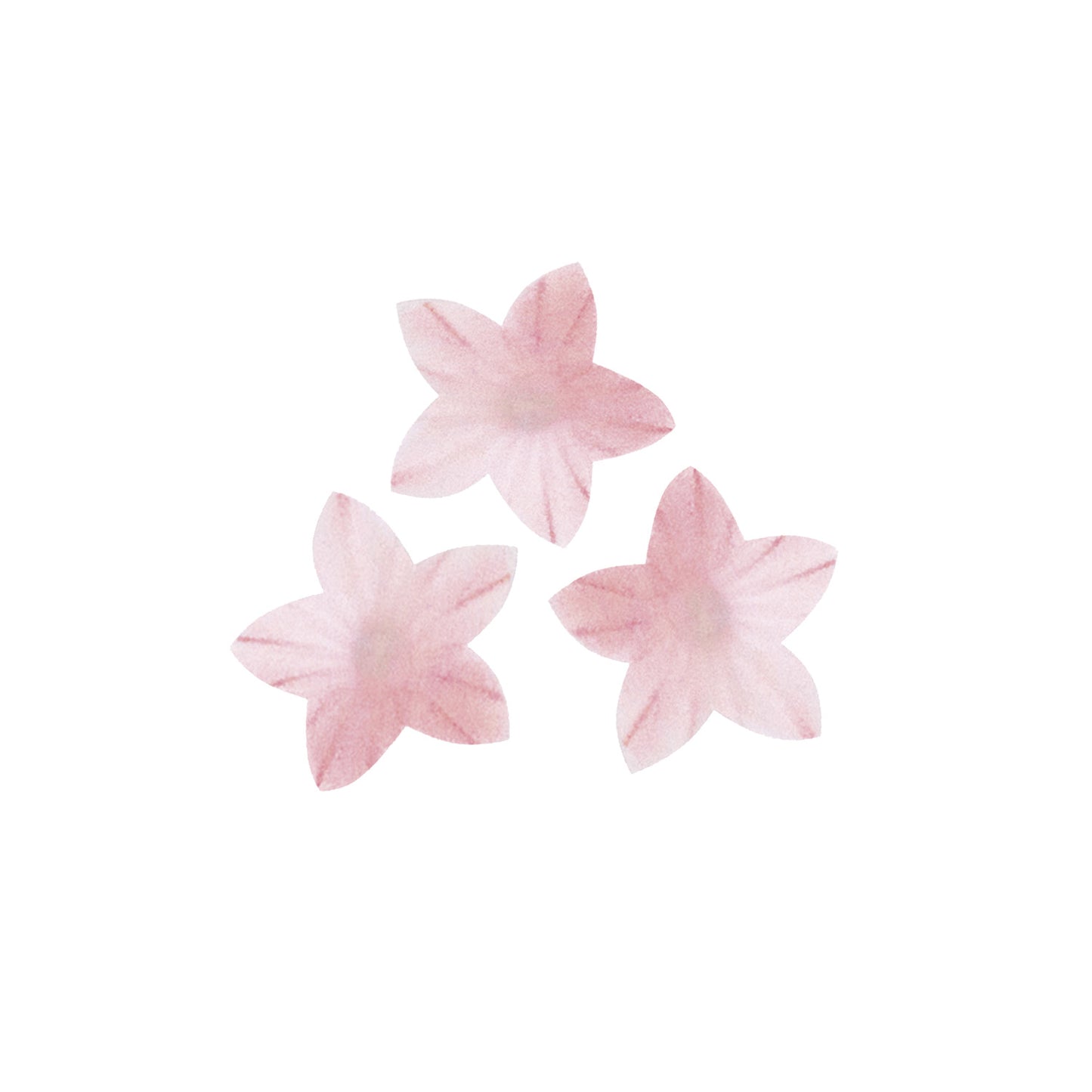 FLORES LILAS DE OBLEA COMESTIBLES 2 CM 400 UD