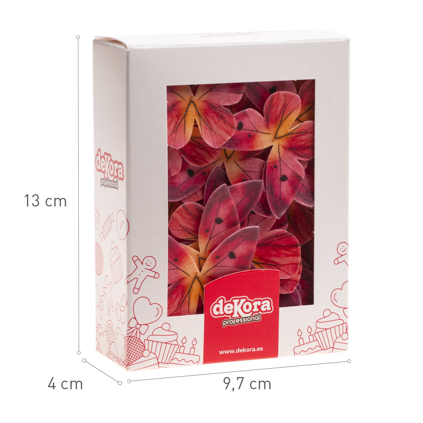 MARIPOSAS DE OBLEA COMESTIBLE SURTIDAS COLOR ROSA 3-6 CM