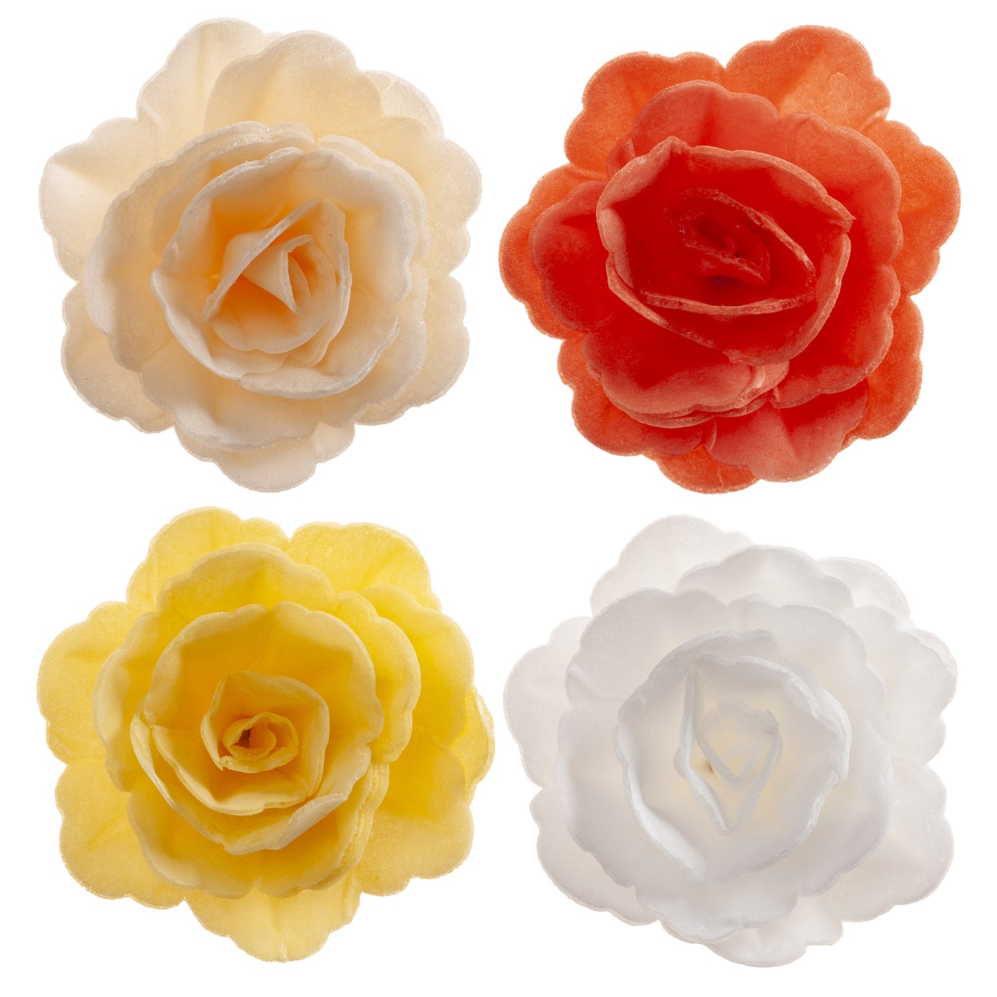 ROSAS DE OBLEA COMESTIBLE OTOÑO 7 CM 15 UD