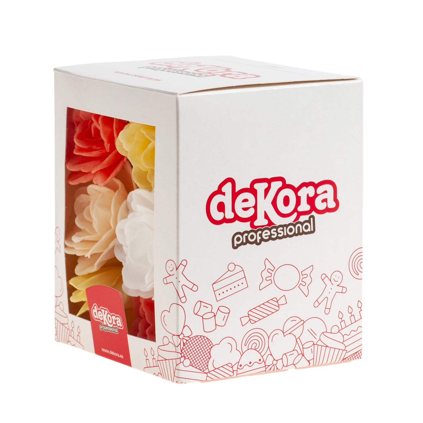 ROSAS DE OBLEA COMESTIBLE OTOÑO 7 CM 15 UD