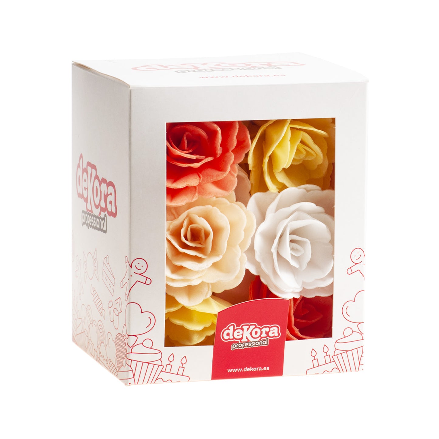 ROSAS DE OBLEA COMESTIBLE OTOÑO 7 CM 15 UD