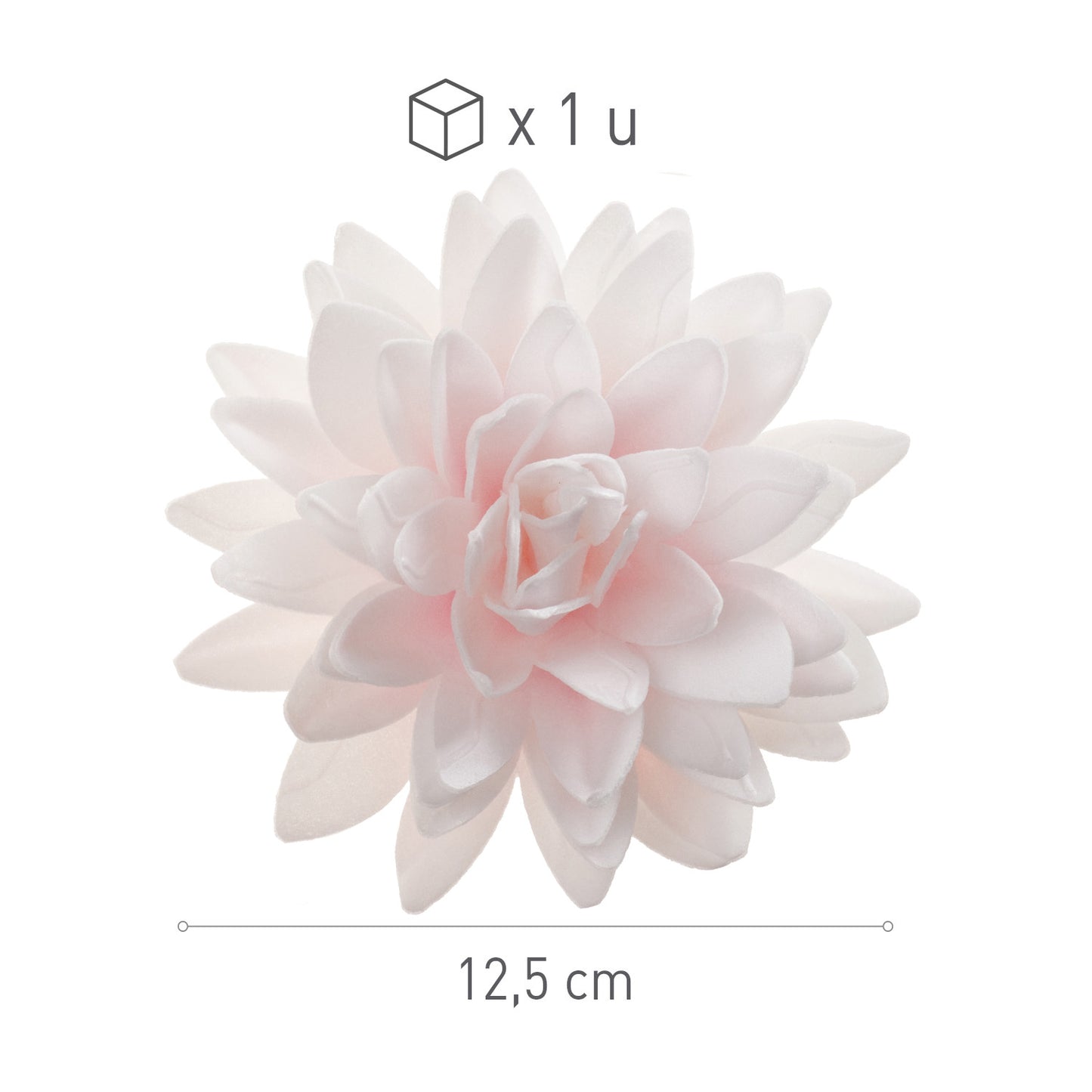 FLOR OTOÑO DE OBLEA ROSADA 12,5 CM