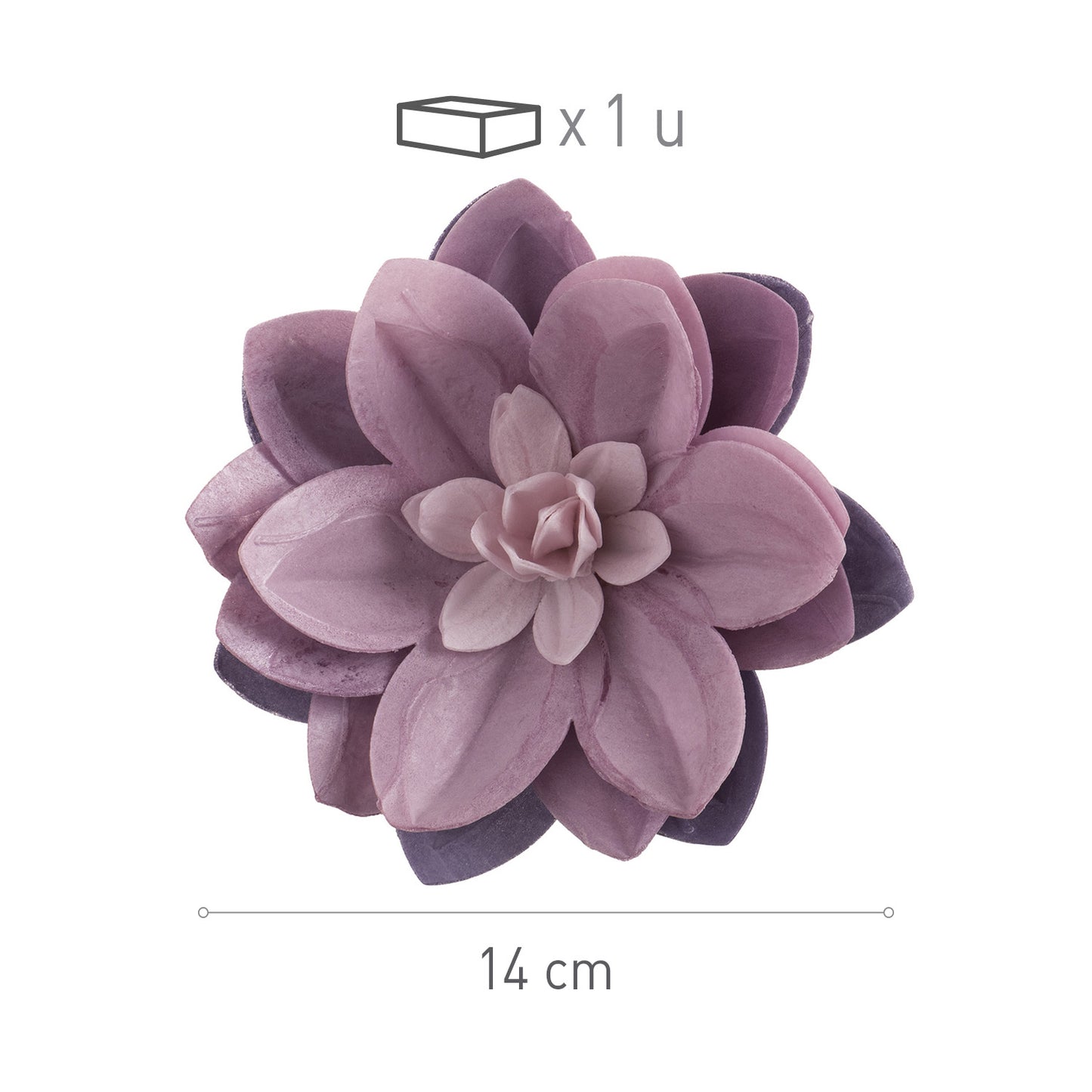 FLOR WATER LILY DE OBLEA 14 CM
