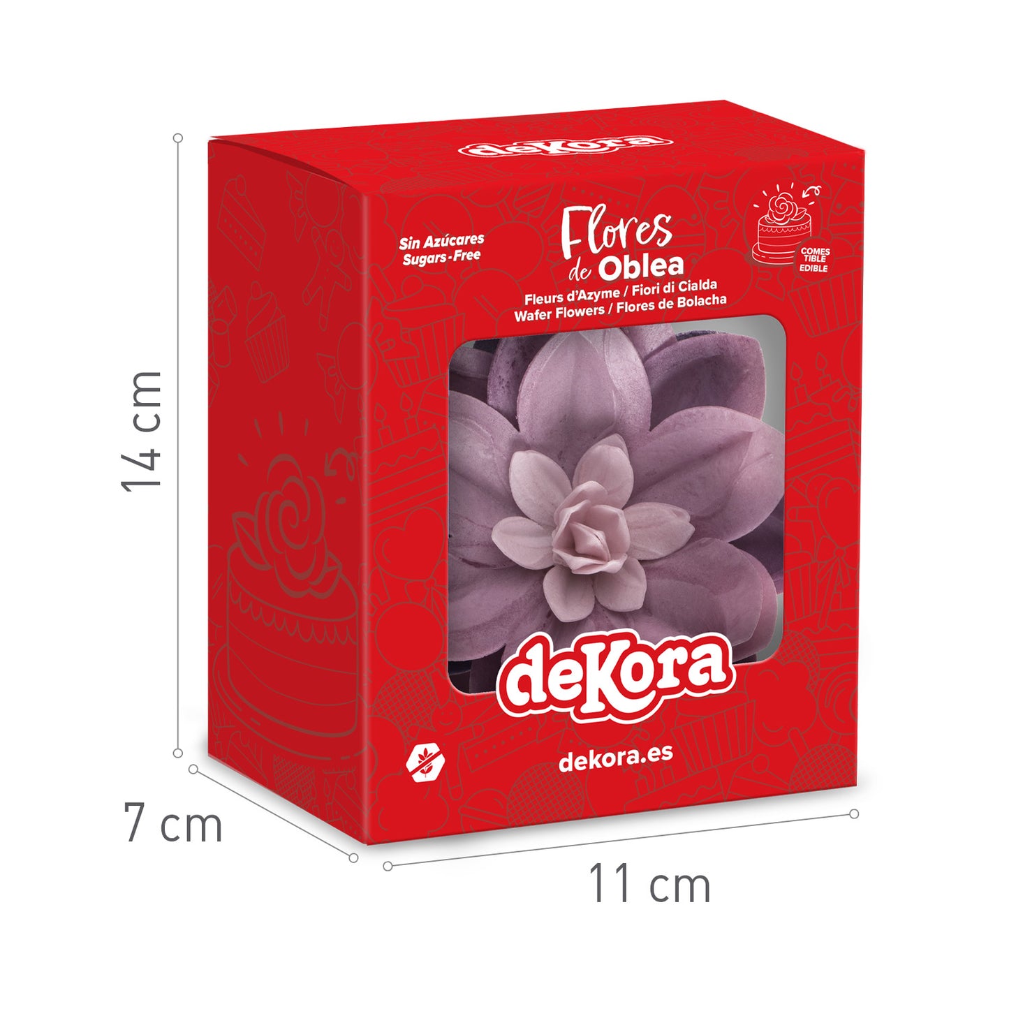 FLOR WATER LILY DE OBLEA 14 CM