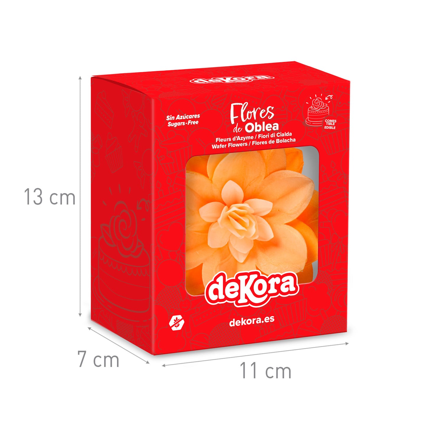 FLOR WATER LILY DE OBLEA 14 CM