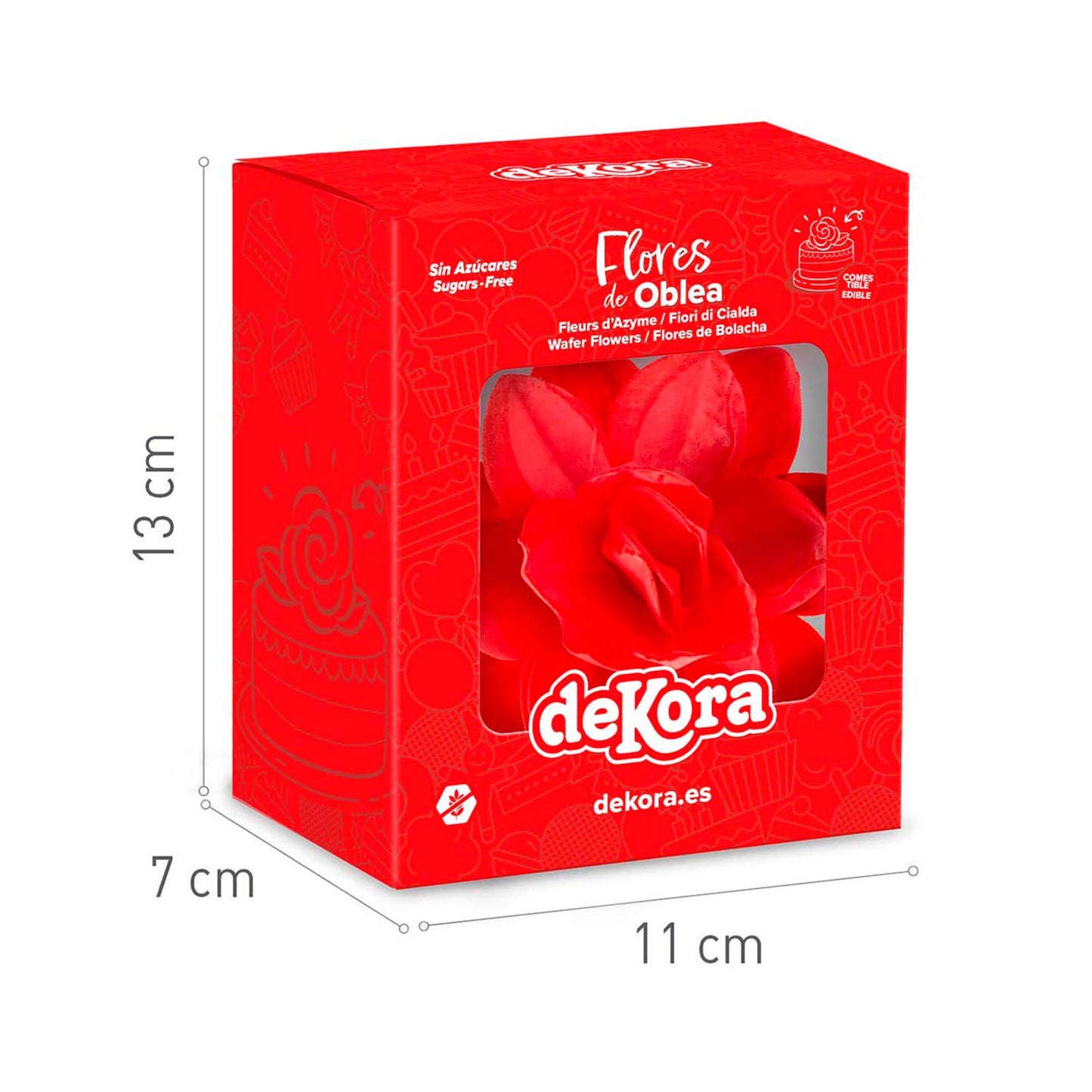 FLOR DE OBLEA 13 CM