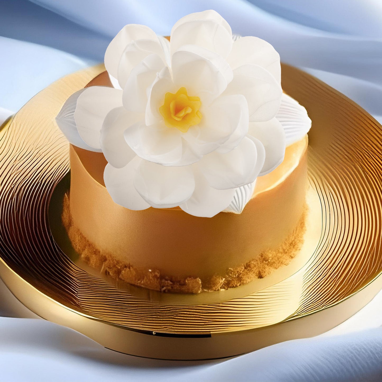 FLOR DE OBLEA BLANCA 12 CM