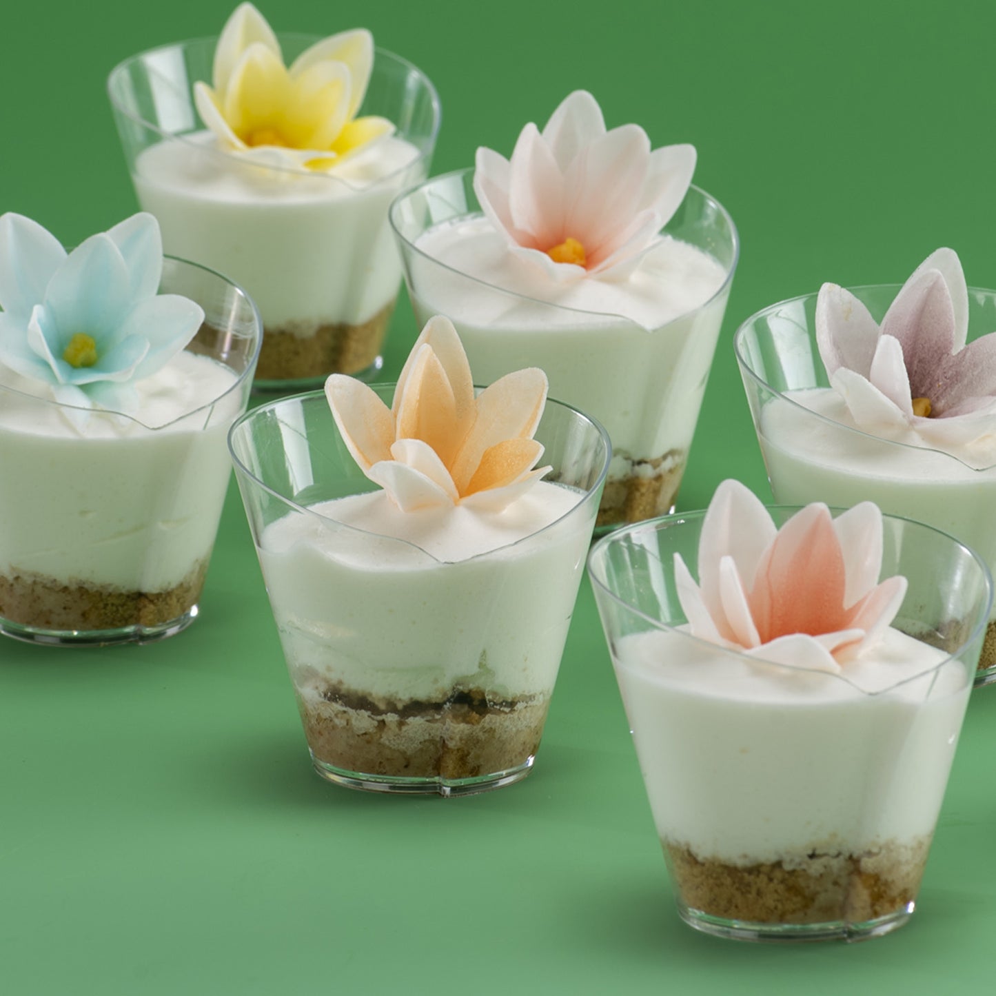 MINI FLORES DE OBLEA COMESTIBLES 3.5 CM 35 UD