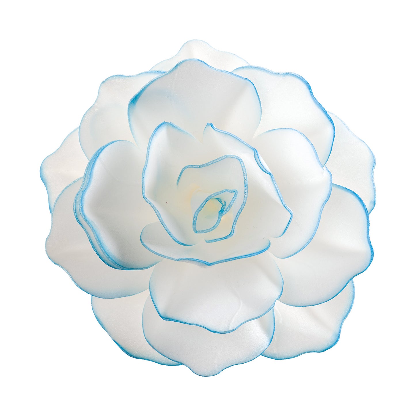 FLOR DE OBLEA GIGANTE BORDE AZUL 12,5 CM