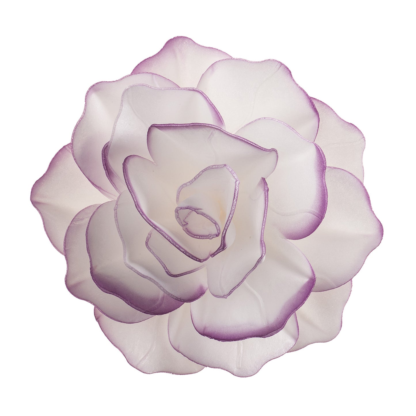 FLOR DE OBLEA GIGANTE BORDE MORADO 12,5 CM