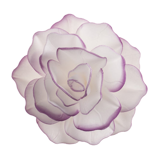 FLOR DE OBLEA GIGANTE BORDE MORADO 12,5 CM