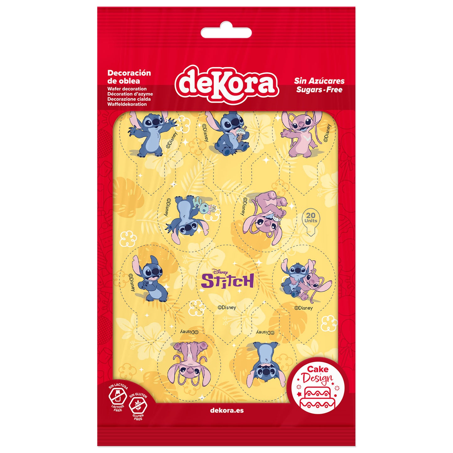 DEKORAPIN OBLEA STITCH 6,5X4CM - 20 UDS