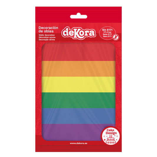 OBLEA PARA TARTAS DE LGTBI RECTANGULAR DE 15X21CM