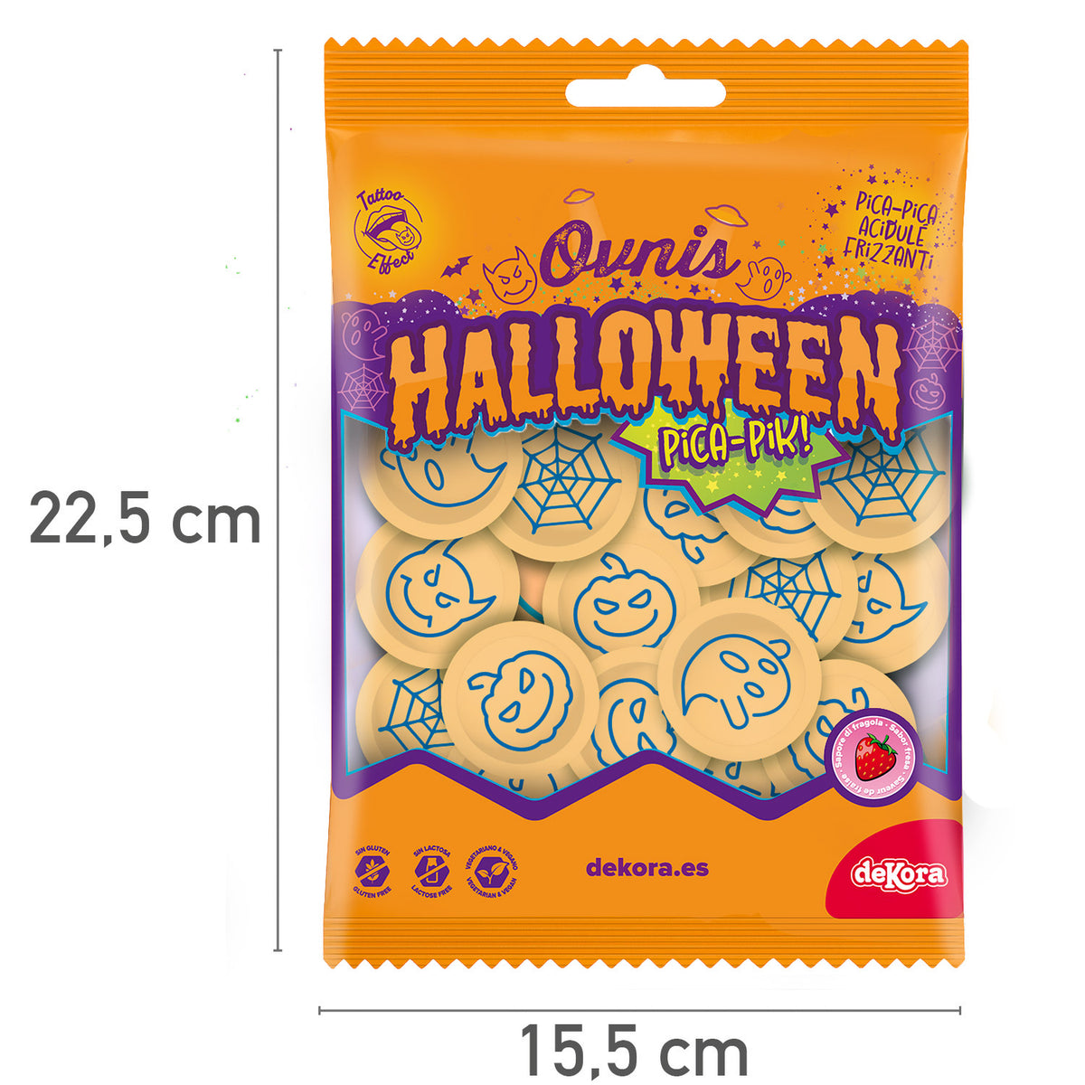 OVNIS DE OBLEA RELLENOS DE PICA PICA DE HALLOWEEN 39G