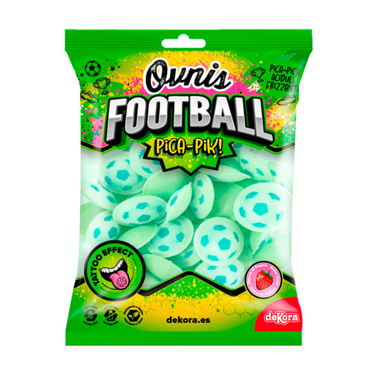 OVNIS DE OBLEA RELLENOS DE PICA PICA DE FÚTBOL 39G