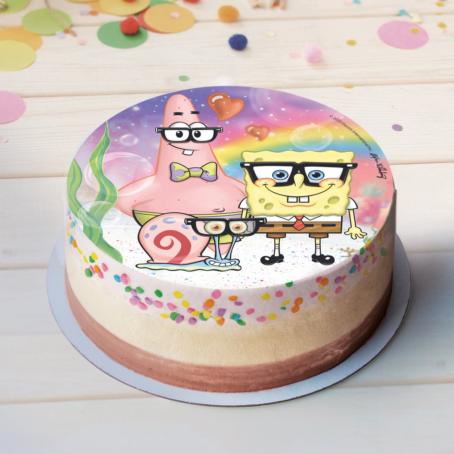 OBLEA PARA TARTAS DE BOB ESPONJA DE 20CM