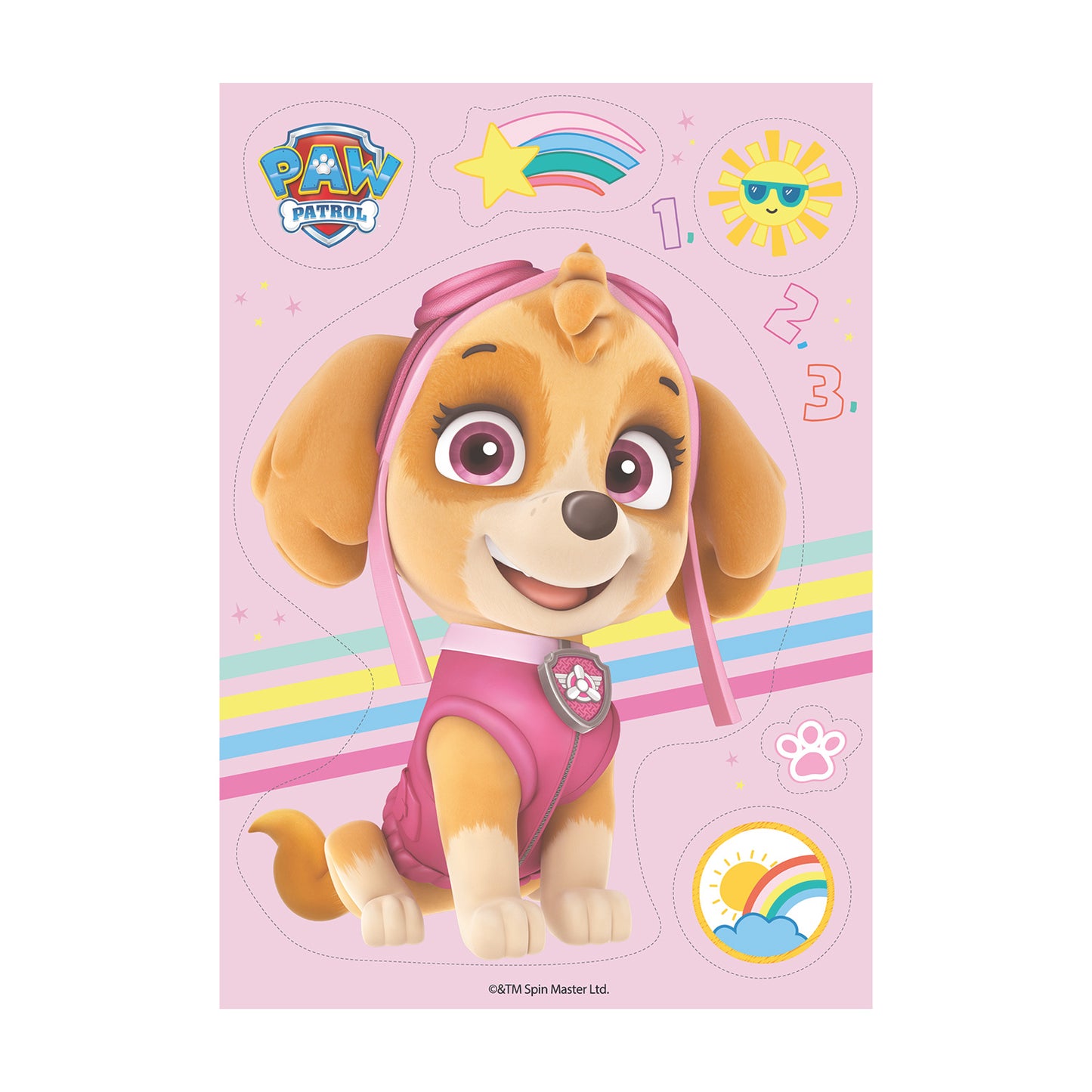 OBLEA PARA TARTAS DE SKYE PATRULLA CANINA RECORTABLE