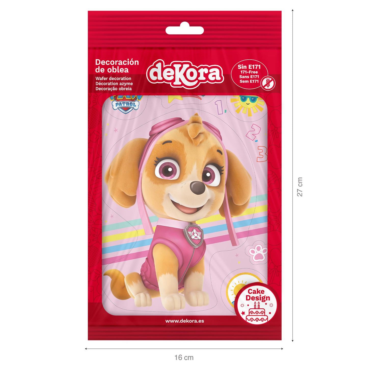 OBLEA PARA TARTAS DE SKYE PATRULLA CANINA RECORTABLE