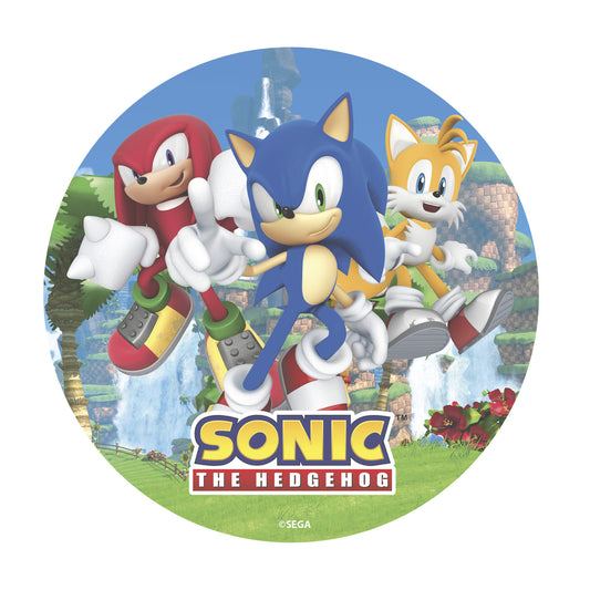 OBLEA PARA TARTAS DE SONIC REDONDA DE 20 CM