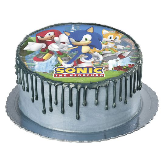 OBLEA PARA TARTAS DE SONIC REDONDA DE 20 CM
