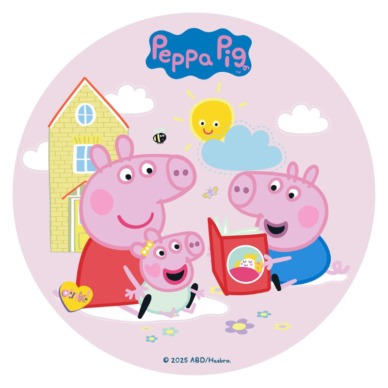 OBLEA PARA TARTAS DE PEPPA PIG BABY REDONDA DE 20CM