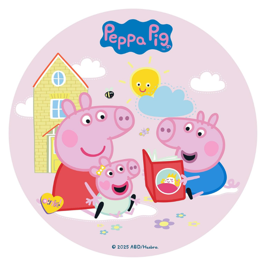 OBLEA PARA TARTAS DE PEPPA PIG BABY REDONDA DE 20CM
