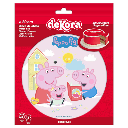 OBLEA PARA TARTAS DE PEPPA PIG BABY REDONDA DE 20CM