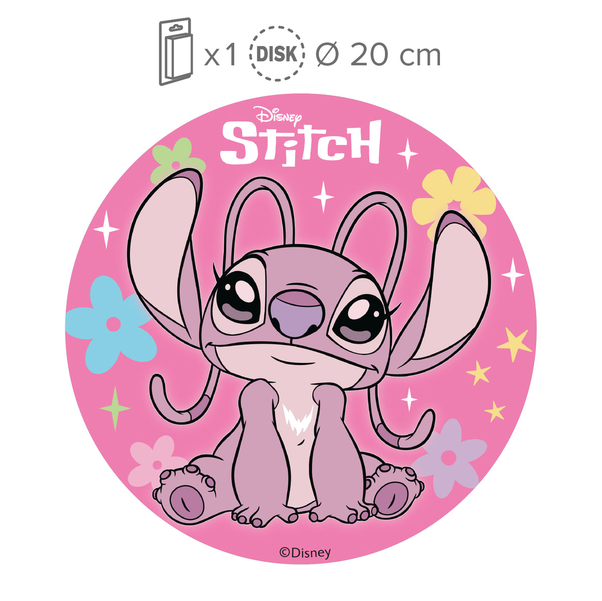 OBLEA PARA TARTAS DE ANGEL REDONDA DE 20CM