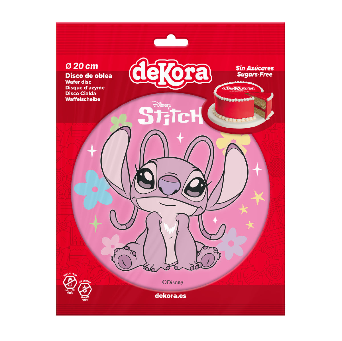 OBLEA PARA TARTAS DE ANGEL REDONDA DE 20CM