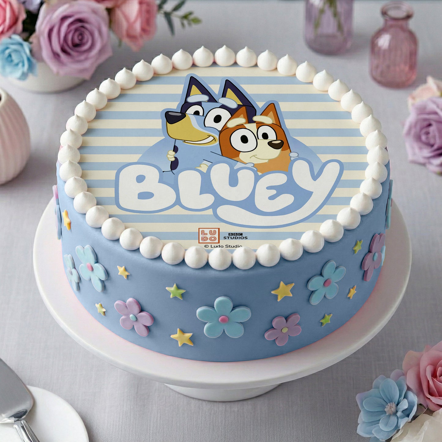 OBLEA PARA TARTAS DE BLUEY REDONDA DE 20CM