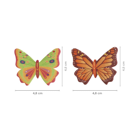 MARIPOSAS DE OBLEA COMESTIBLE 4,5 CM