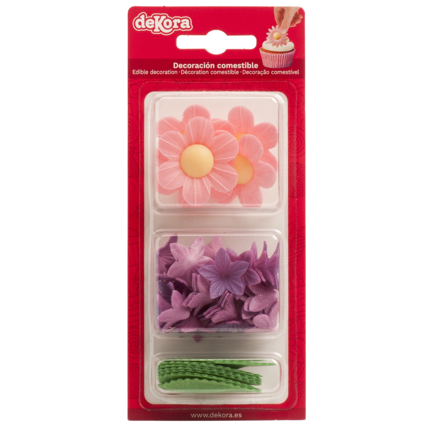 Kit Decoración: Pegamento + Flores de Oblea Comestibles