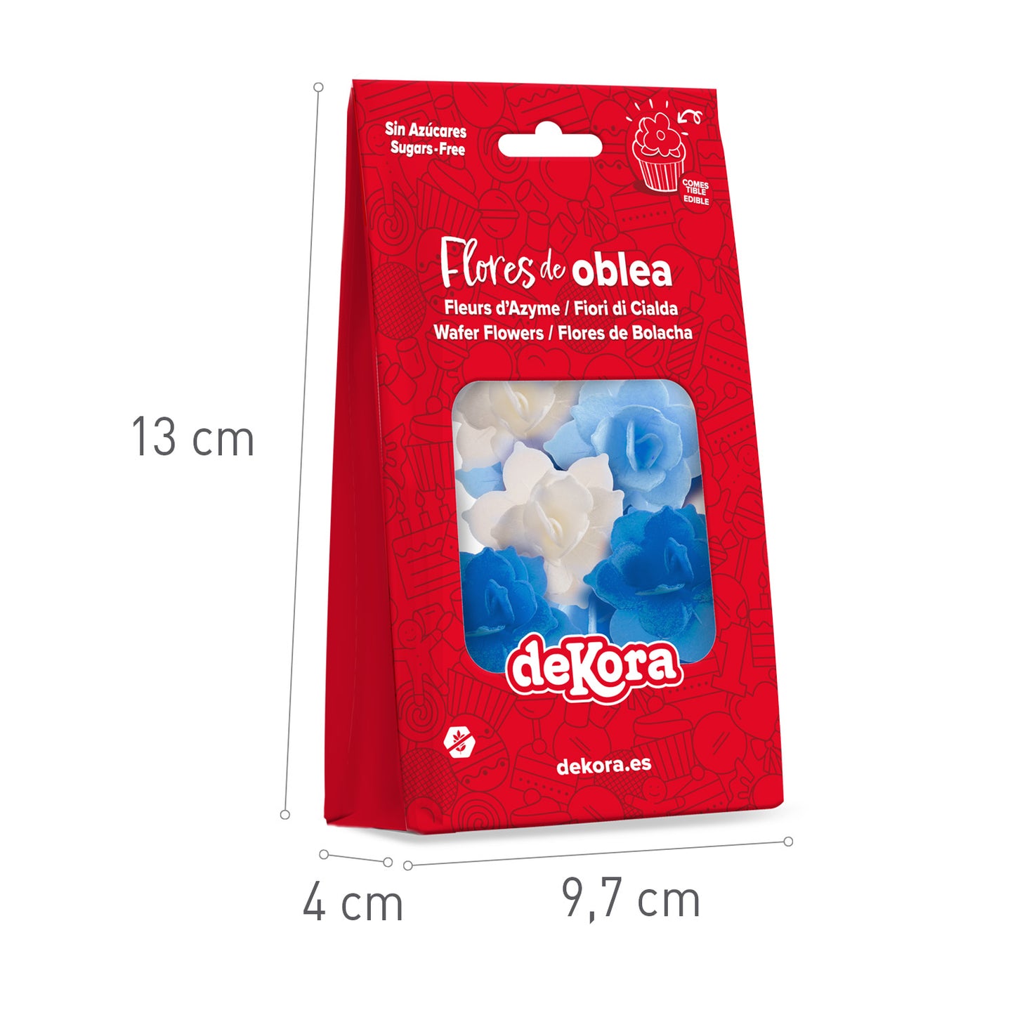 MINI NENUFAR DE OBLEA COMESTIBLES 4,5CM 8 UD