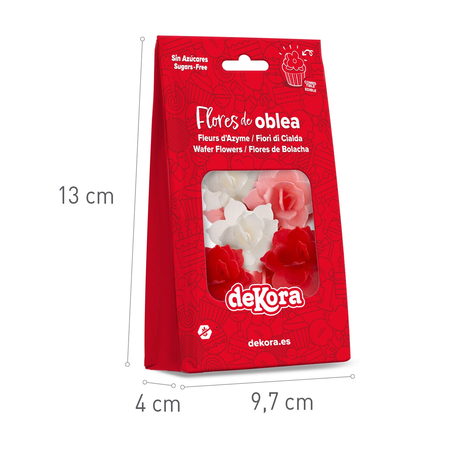 MINI NENUFAR DE OBLEA COMESTIBLES 4,5CM 8 UD
