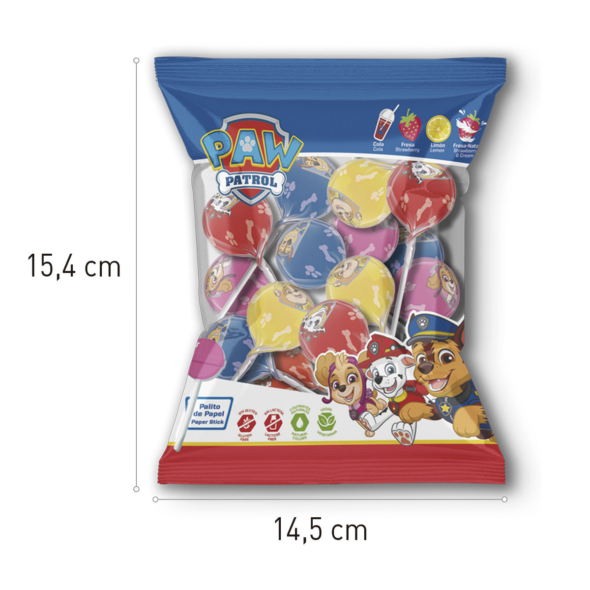 CARAMELO CON PALO DE PATRULLA CANINA 12 GR